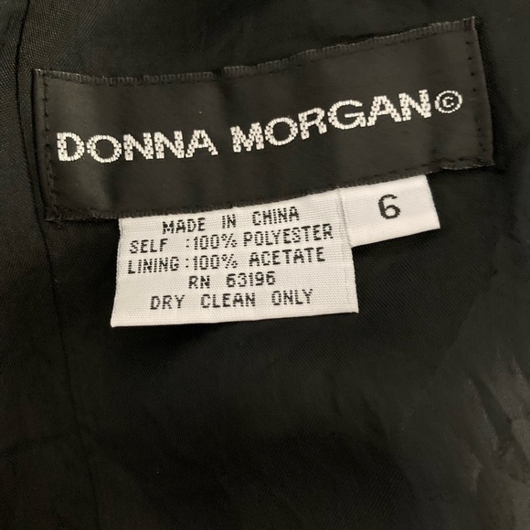 DONNA MORGAN | 60s Style Little Black Bow Dress | Size 6 - Picture 4 of 5